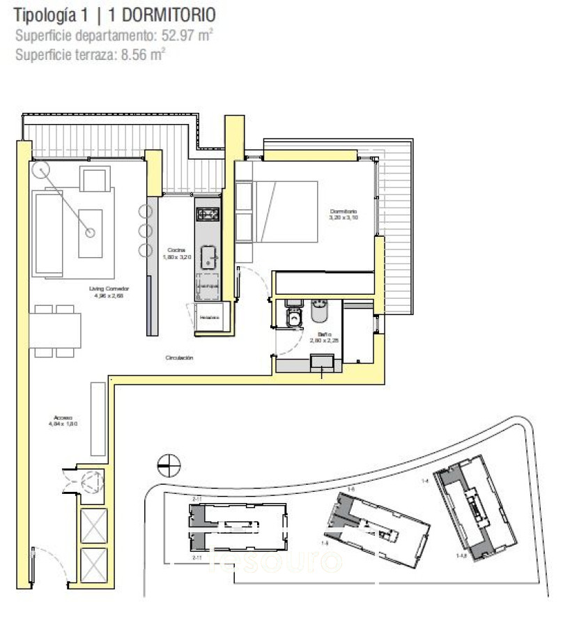 Apartamento ID.2265 - APARTAMENTO 1 DORMITORIO - MALVIN