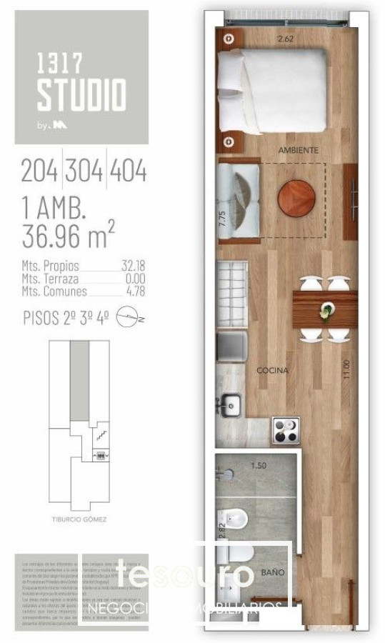 Apartamento ID.2355 - VENTA MONOAMBIENTE - BUCEO 