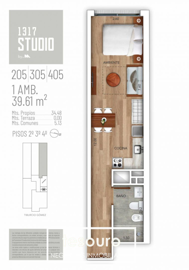 Apartamento ID.2471 - VENTA MONOAMBIENTE - BUCEO
