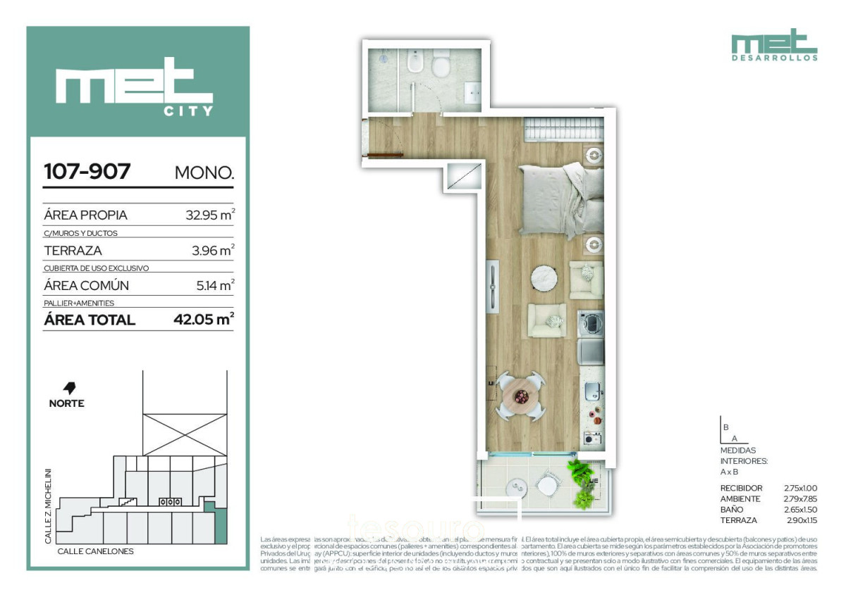 Apartamento ID.5526 - VENTA MONOAMBIENTE - CENTRO