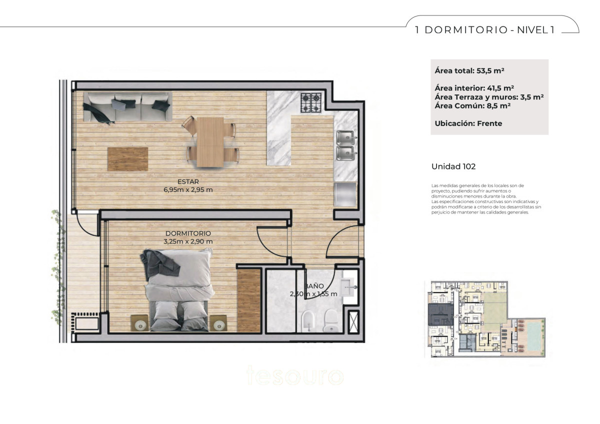 Apartamento ID.4900 - VENTA APARTAMENTO 1 DORMITORIO - CENTRO