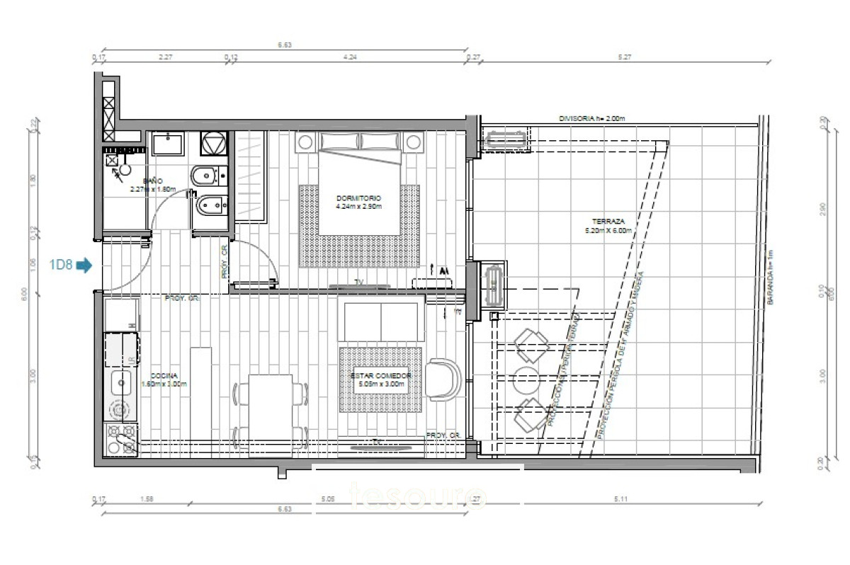 Apartamento ID.3192 - VENTA APARTAMENTO 1 DORMITORIO - CORDÓN