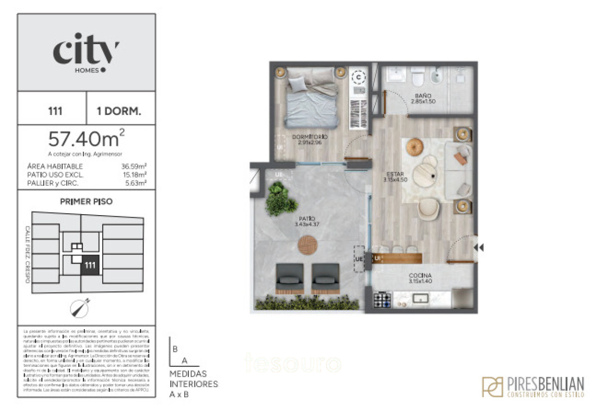 Apartamento ID.5529 - VENTA APARTAMENTO 1 DORMITORIO - CORDÓN