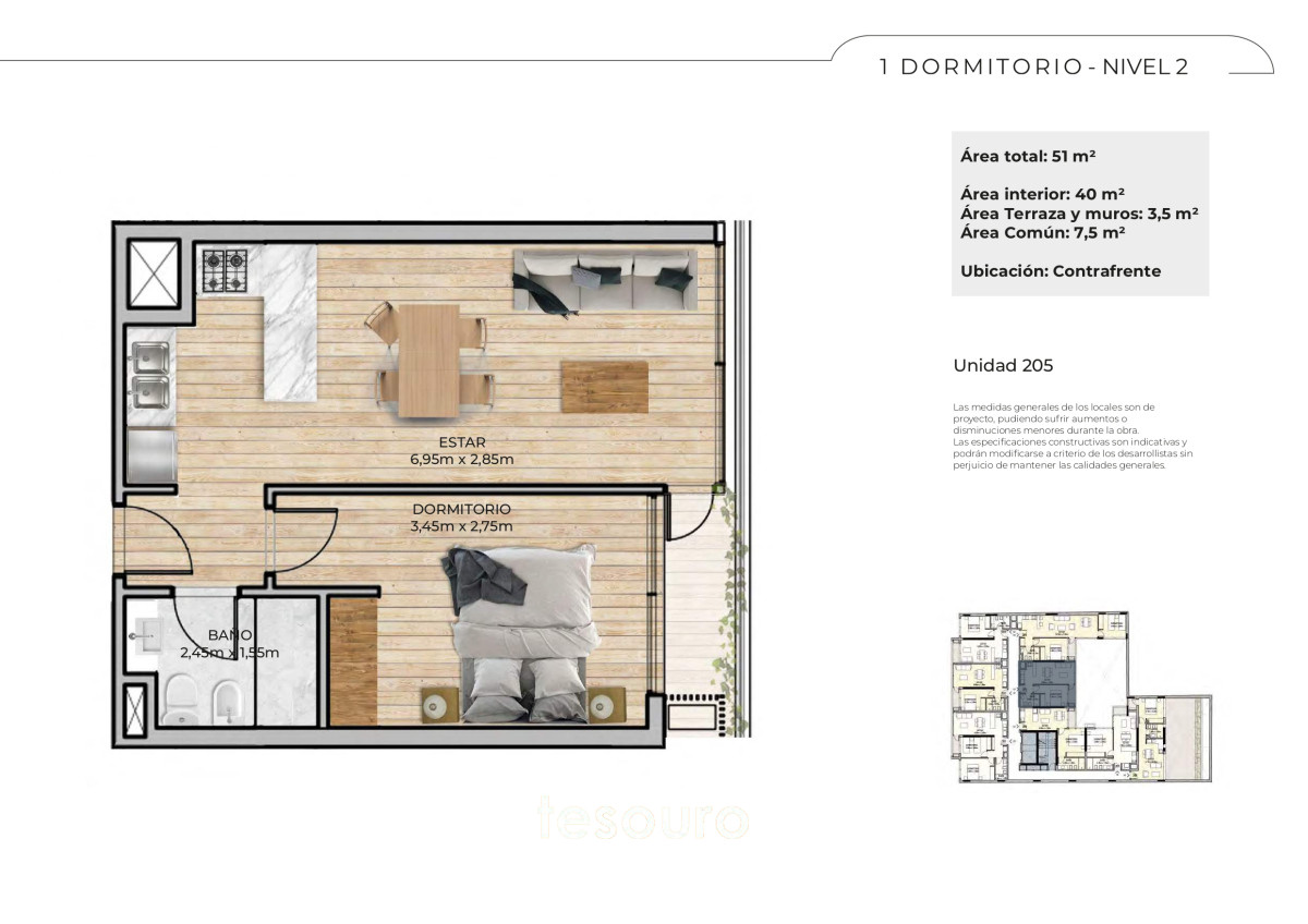 Apartamento ID.4907 - VENTA APARTAMENTO 1 DORMITORIO - CENTRO