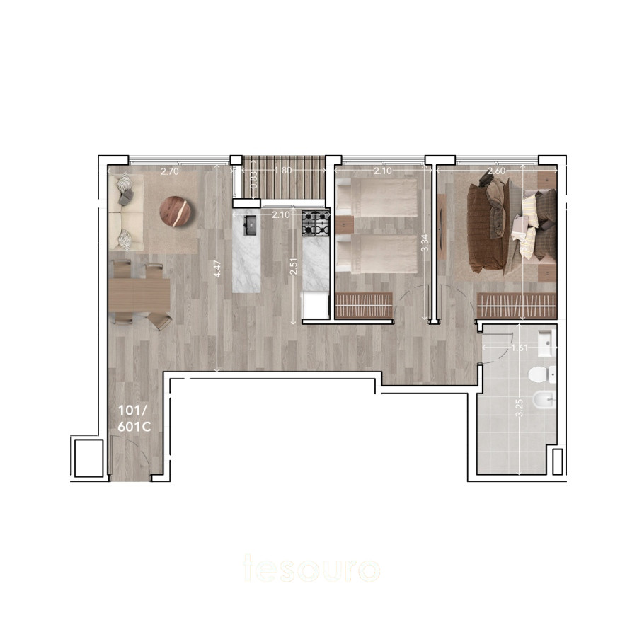 Apartamento ID.4040 - VENTA APARTAMENTO 2 DORMITORIOS - LA BLANQUEADA