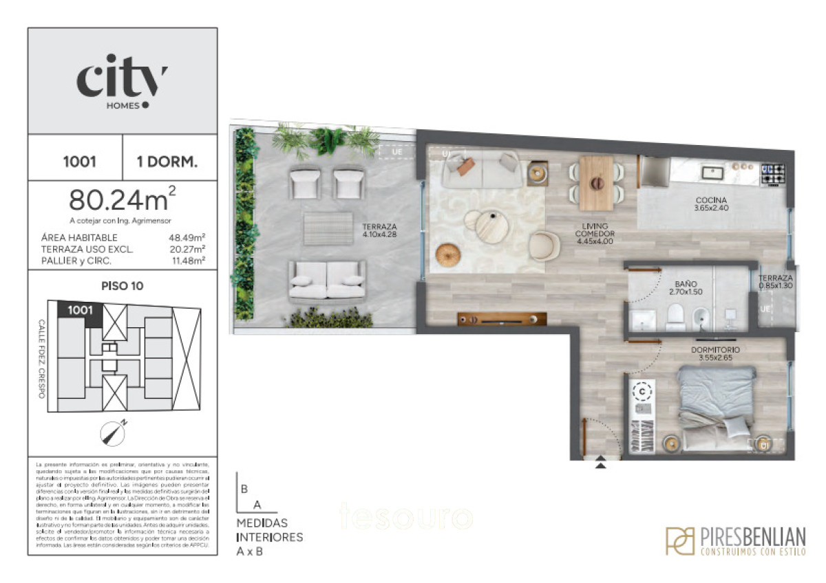 Apartamento ID.5663 - VENTA APARTAMENTO 1 DORMITORIO - CORDÓN