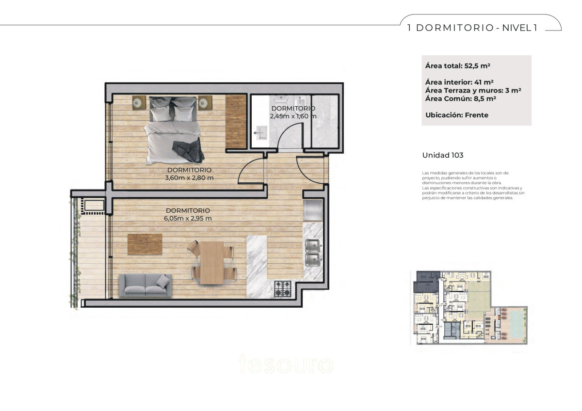 Apartamento ID.4901 - VENTA APARTAMENTO 1 DORMITORIO - CENTRO
