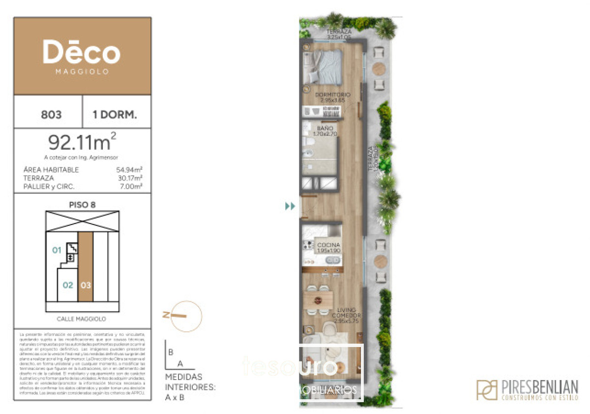 Apartamento ID.5328 - VENTA APARTAMENTO 1 DORMITORIO - PARQUE RODO