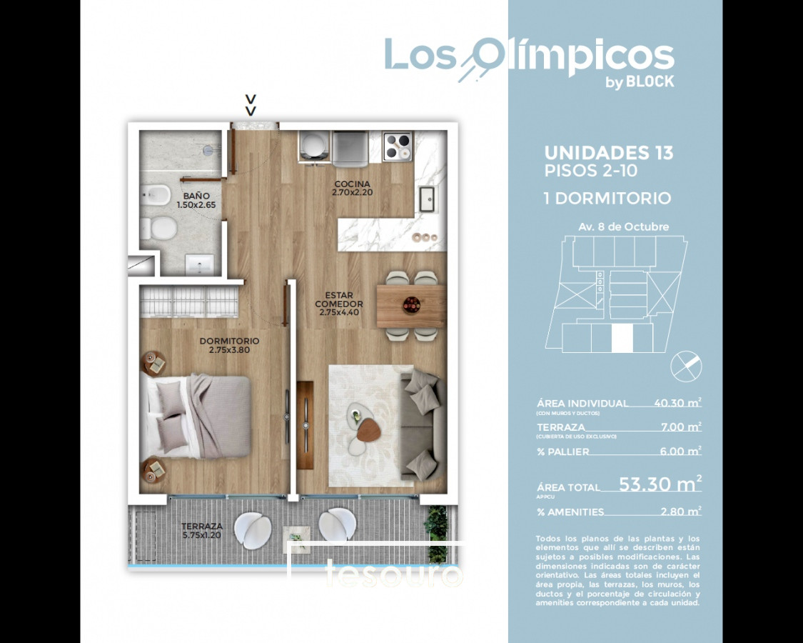 Apartamento ID.3757 - VENTA APARTAMENTO 1 DORMITORIOS - LA BLANQUEADA