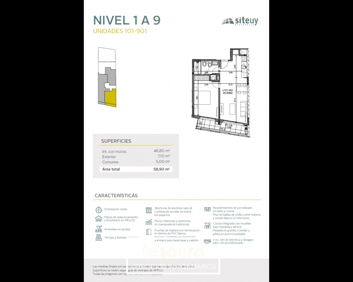 Apartamento ID.3868 - VENTA APARTAMENTO 1 DORMITORIO - CORDÓN