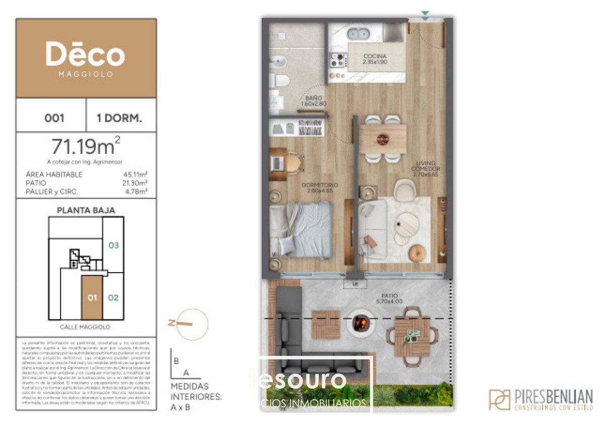 Apartamento ID.5309 - VENTA APARTAMENTO 1 DORMITORIO - PARQUE RODO