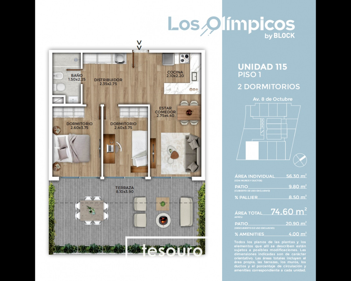 Apartamento ID.3733 - VENTA APARTAMENTO 2 DORMITORIOS - LA BLANQUEADA