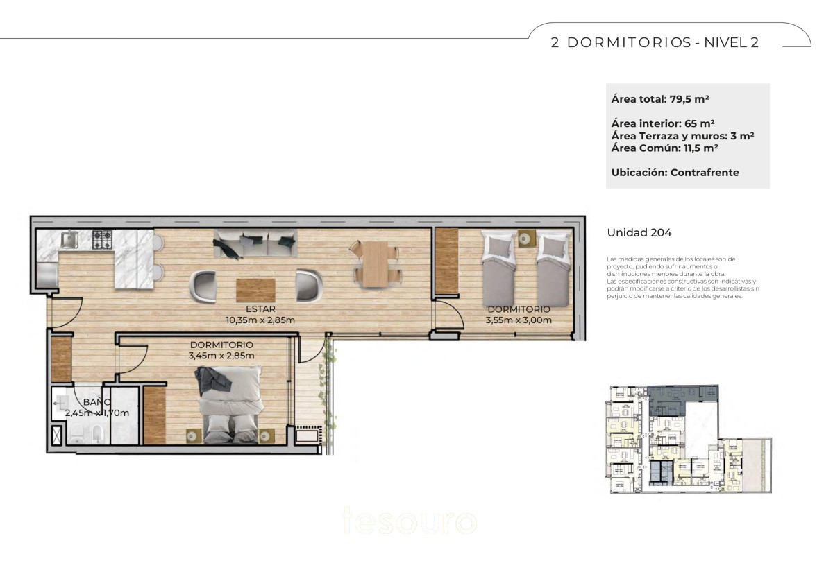 Apartamento ID.4906 - VENTA APARTAMENTO 2 DORMITORIOS - CENTRO