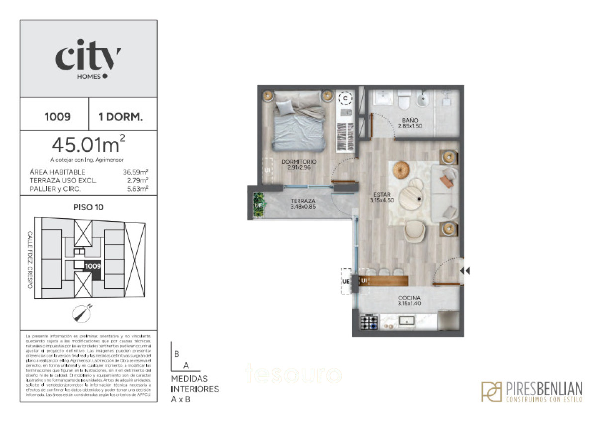 Apartamento ID.5671 - VENTA APARTAMENTO 1 DORMITORIO - CORDÓN