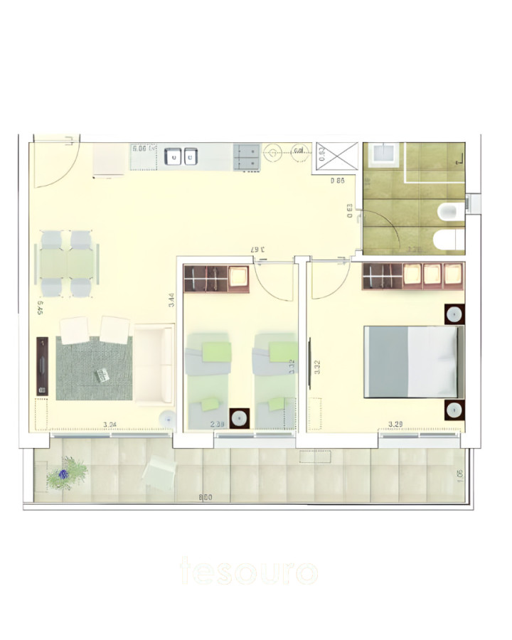 Apartamento ID.2892 - Alquiler Penthouse 2 Dormitorios y Garaje en Malvin