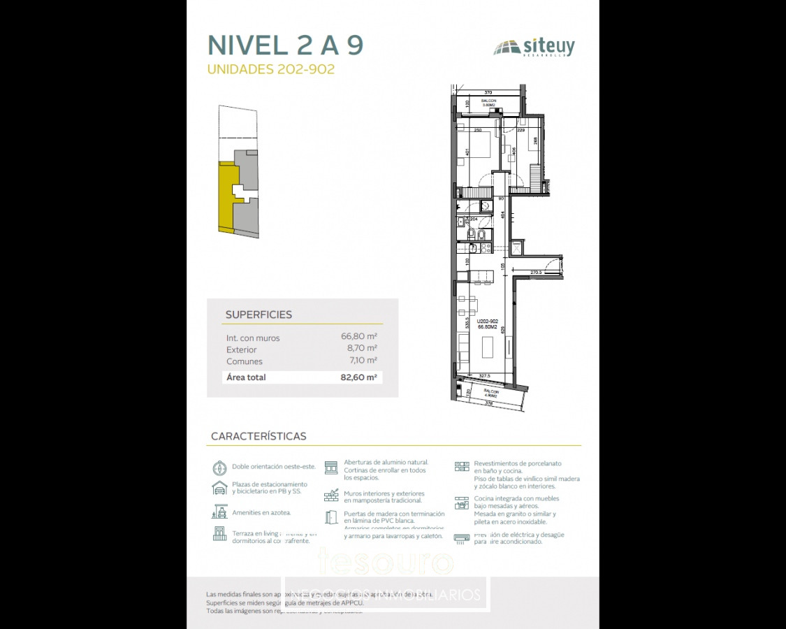 Apartamento ID.3876 - VENTA APARTAMENTO 2 DORMITORIOS - CORDÓN