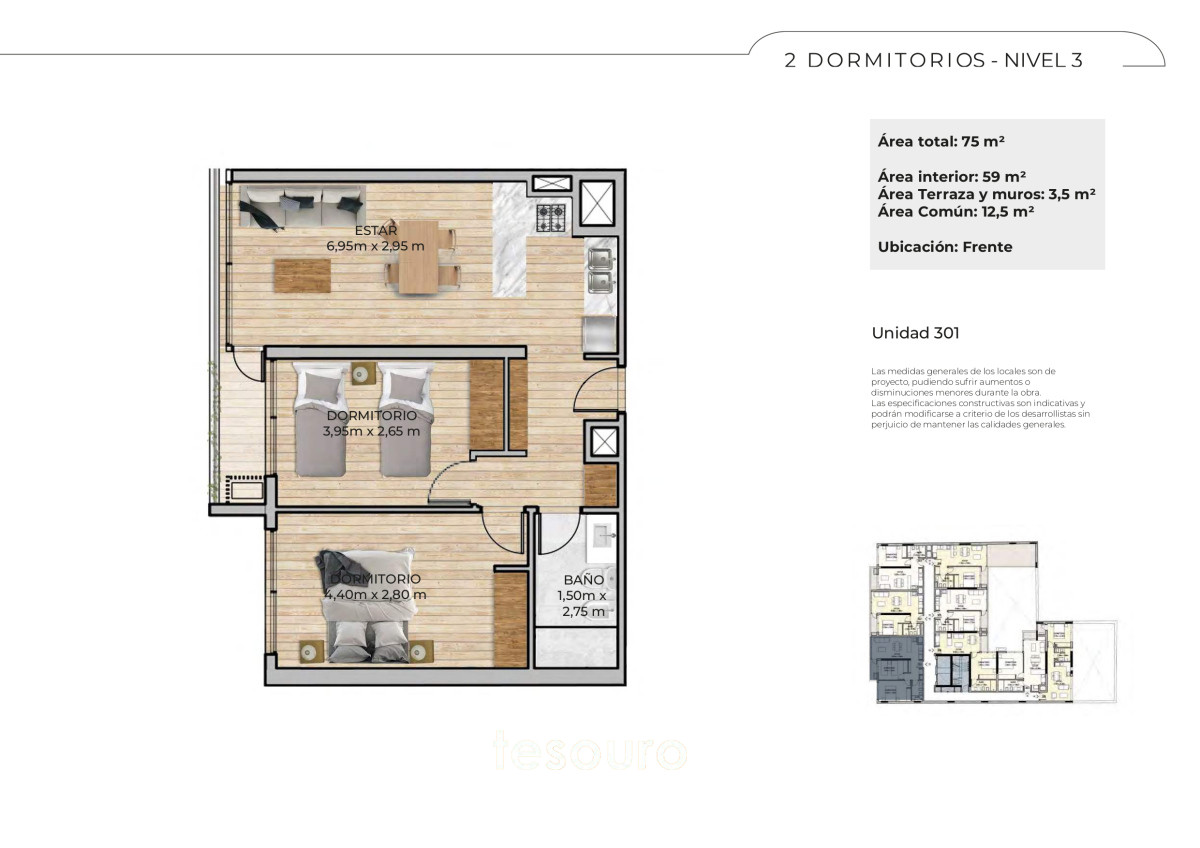Apartamento ID.4909 - VENTA APARTAMENTO 2 DORMITORIOS - CENTRO