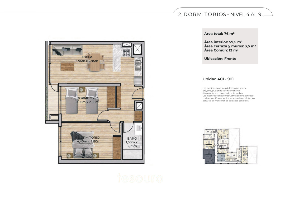 Apartamento ID.4915 - VENTA APARTAMENTO 2 DORMITORIOS - CENTRO