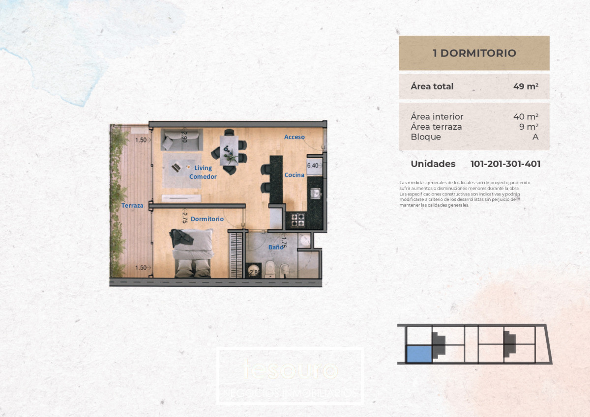 Apartamento ID.5104 - VENTA APARTAMENTO 1 DORMITORIO - PUNTA CARRETAS