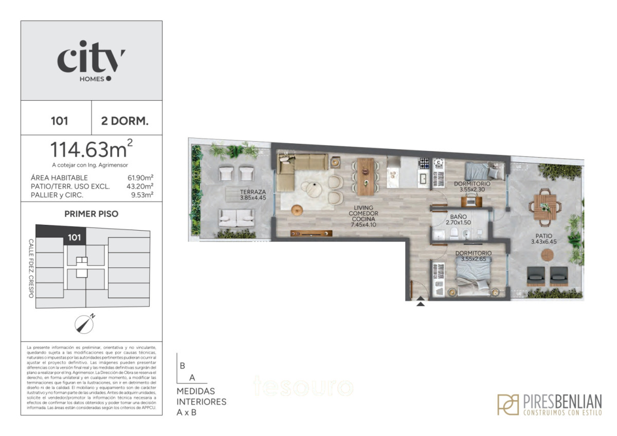 Apartamento ID.5267 - VENTA APARTAMENTO 2 DORMITORIOS - CORDÓN
