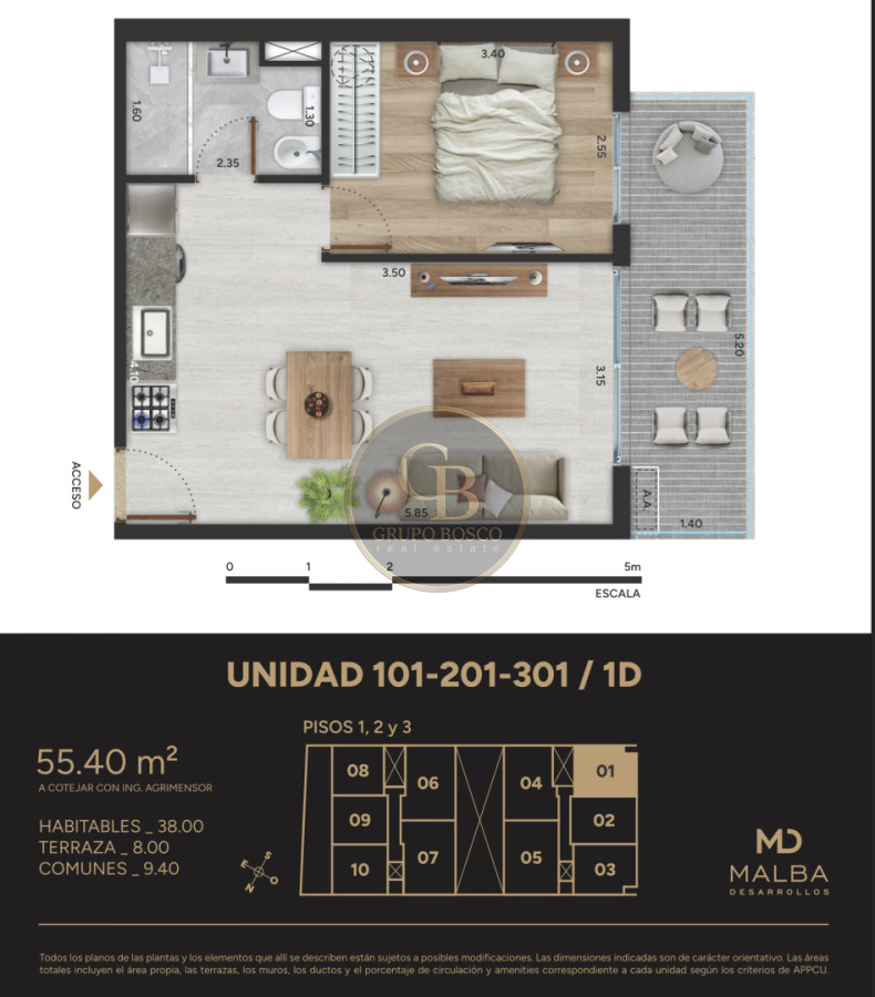 Apartamento ID.1458 - Edificio Vista del Plata, Montevideo.