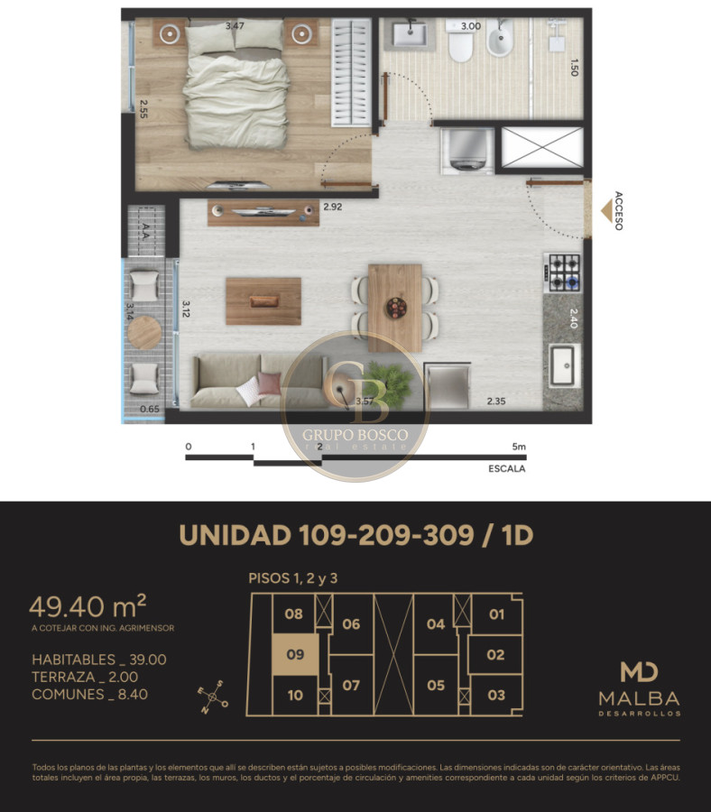 Apartamento ID.1458 - Edificio Vista del Plata, Montevideo.