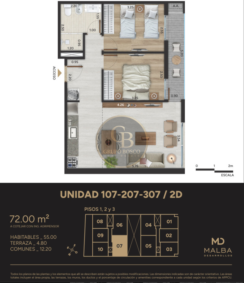 Apartamento ID.1457 - Edificio Vista del Plata, Montevideo.