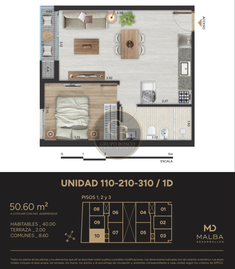 Apartamento ID.1458 - Edificio Vista del Plata, Montevideo.
