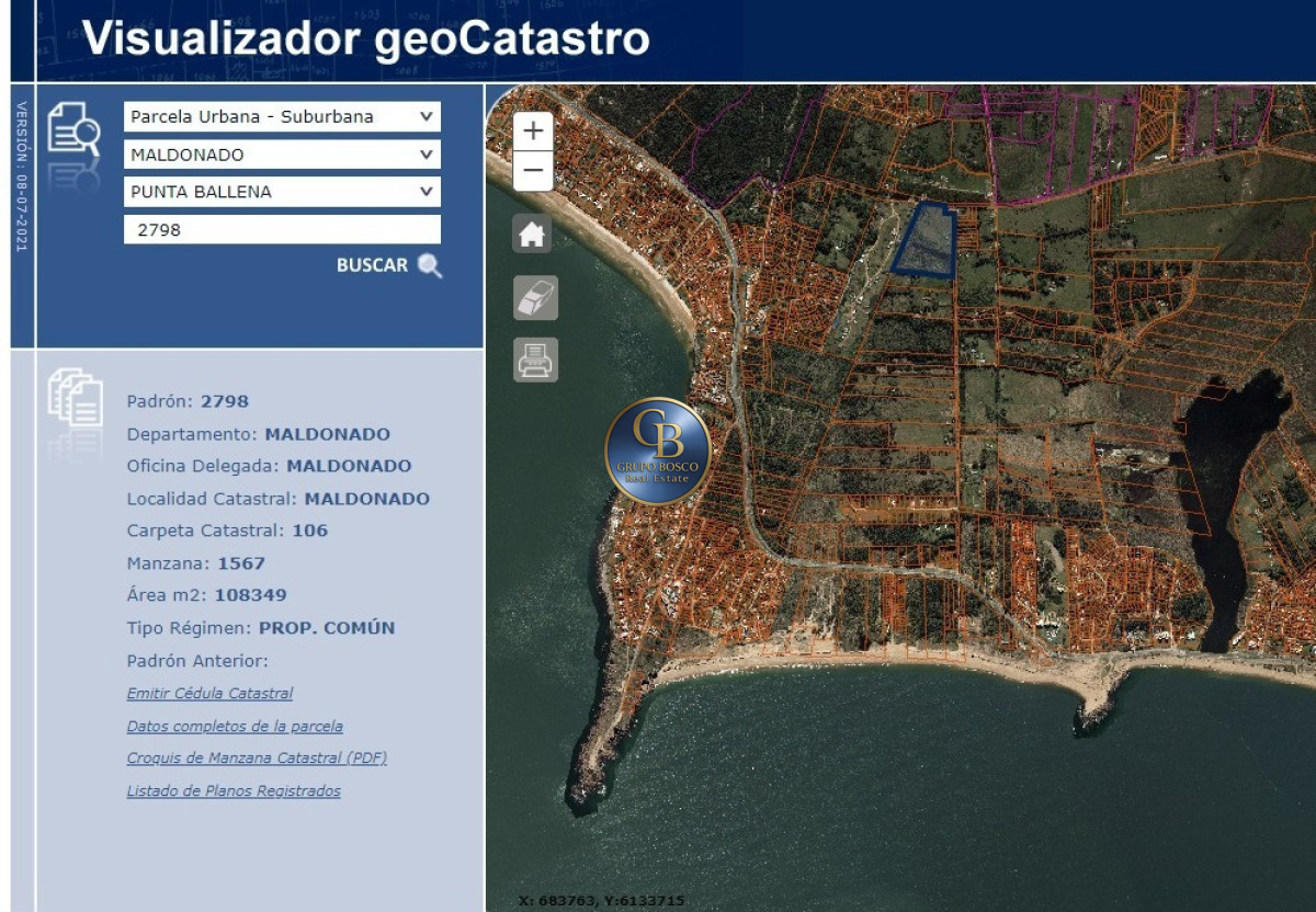 Terreno ID.1188 - Oportunidad! Venta Terreno de 10 hectáreas , Punta Ballena.