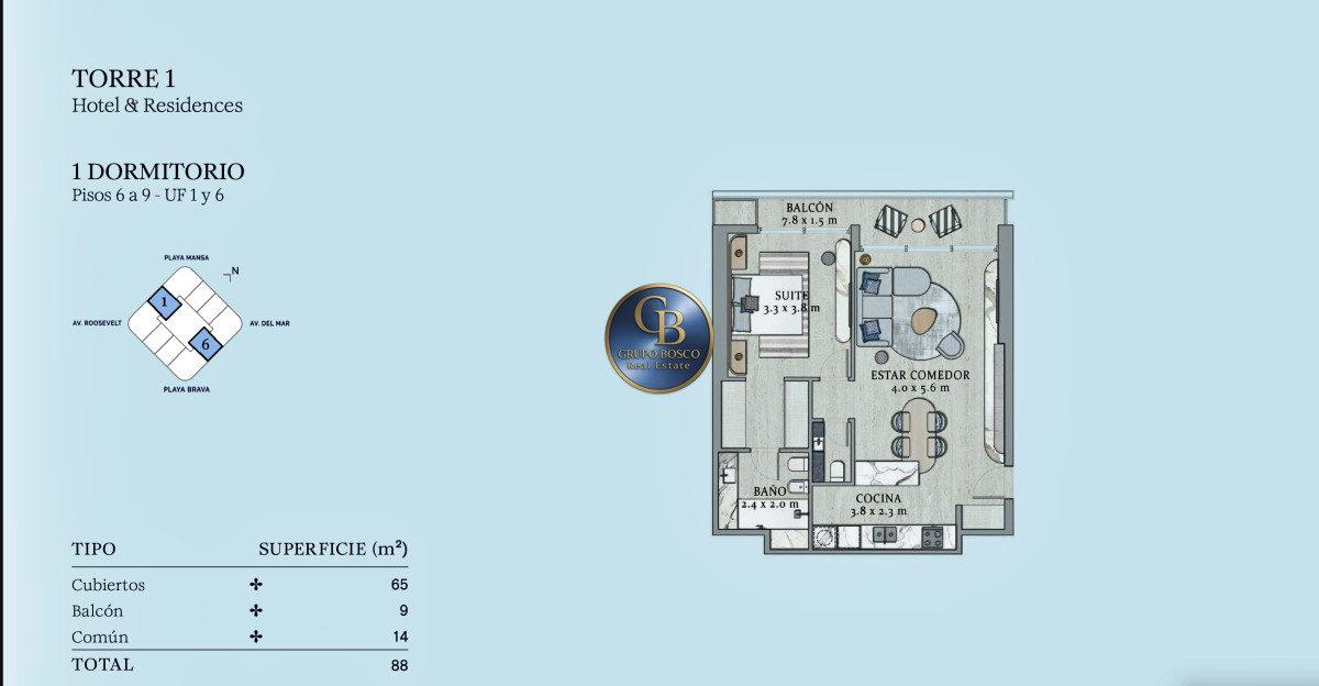 Apartamento ID.1439 - SLS Punta del Este Hotel & Residences.