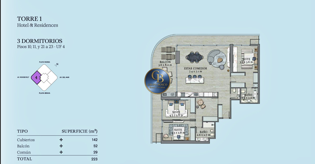Apartamento ID.1439 - SLS Punta del Este Hotel & Residences.