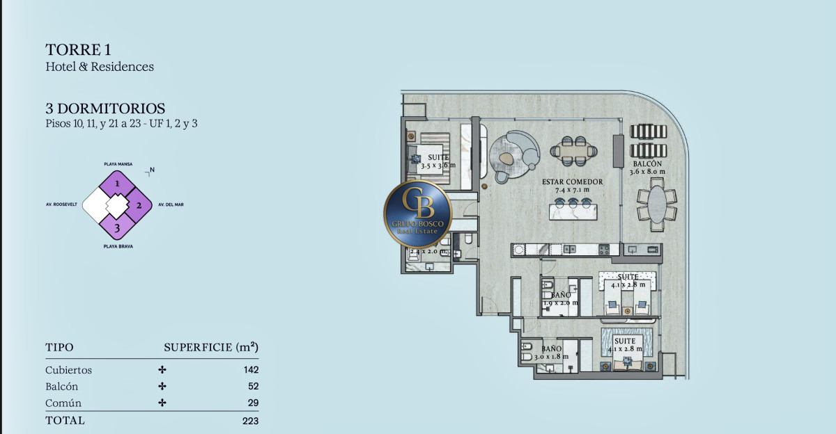 Apartamento ID.1439 - SLS Punta del Este Hotel & Residences.