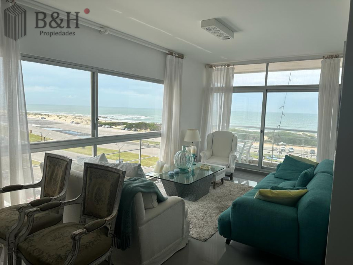 Apartamento ID.5111 - Frente al mar. Apartamento en alquiler anual de 3 dormitorios en Punta del Este 