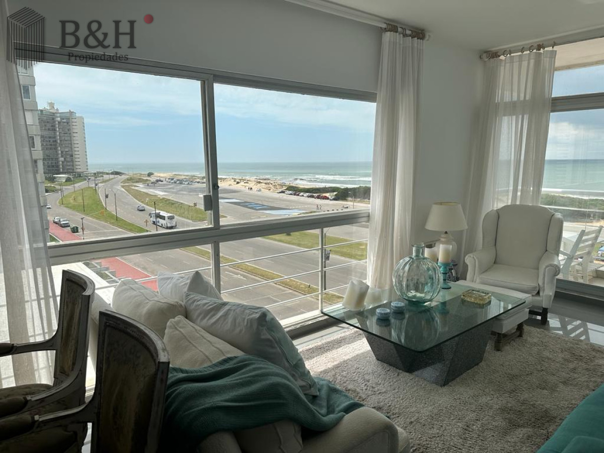 Apartamento ID.5111 - Frente al mar. Apartamento en alquiler anual de 3 dormitorios en Punta del Este 