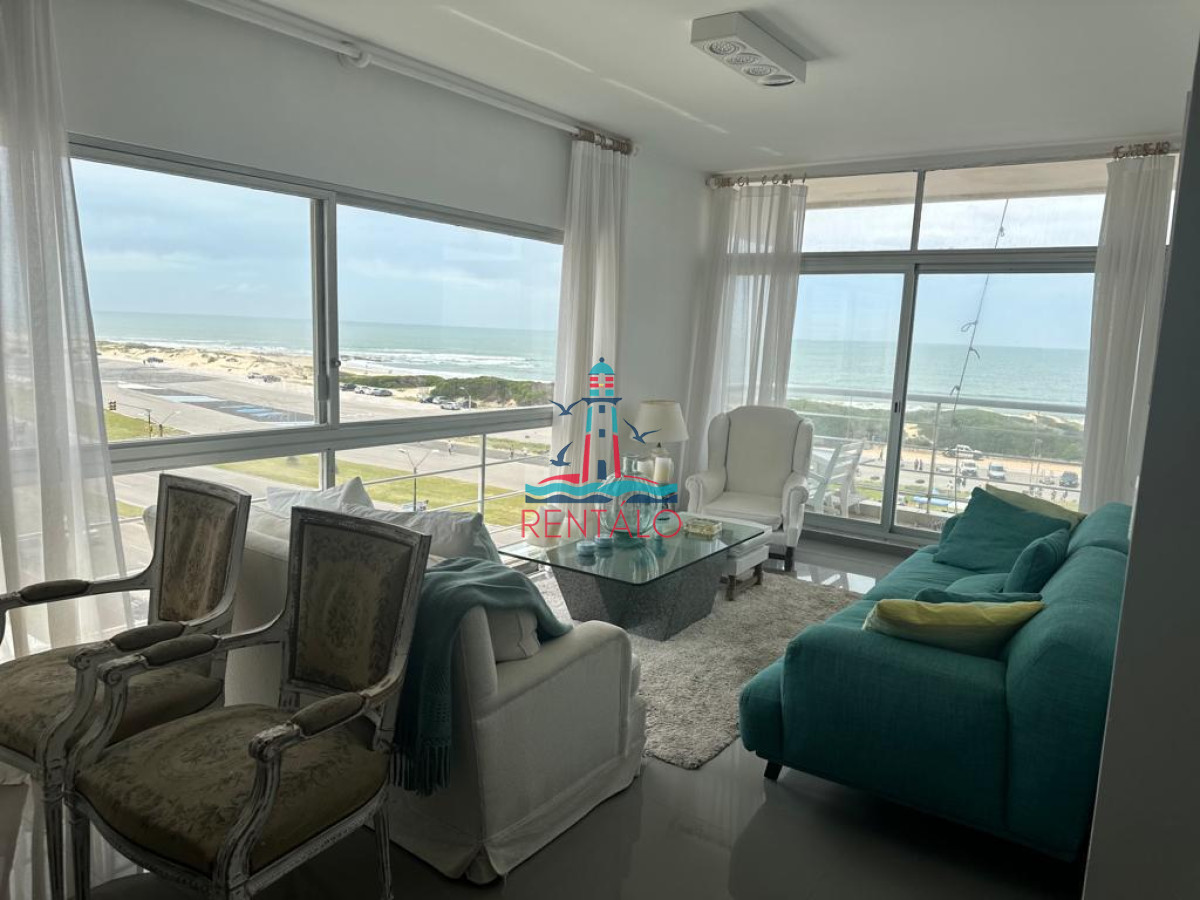 Apartamento ID.326 - Frente al mar. Apartamento en alquiler anual de 3 dormitorios en Punta del Este 