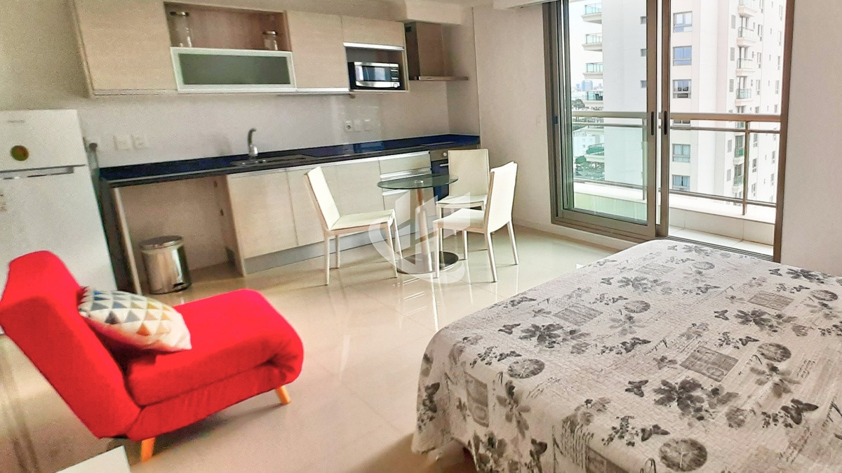 Apartamento ID.124 - Alquiler anual, monoambiente, piso alto, vista al mar, Punta del Este