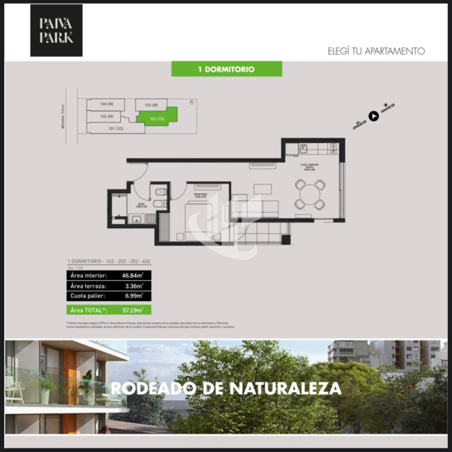 Apartamento ID.2517 - Venta Apartamento 1 Dormitorio con Balcón y Vista a la Rambla, Buceo