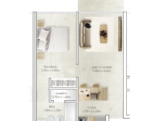 Venta apartamento 1 dormitorio, con beneficios impositivos, Odizzio, Maldonado