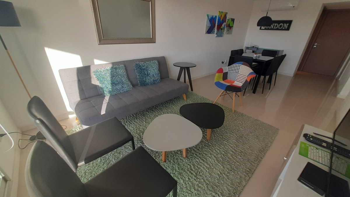 Alquiler de Verano, 1 dormitorio, piso alto, vista al atardecer, Amenities, Playa Brava, Punta del Este.