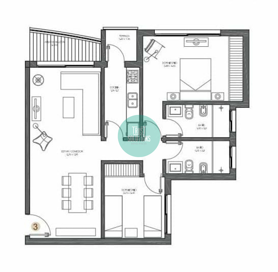 Apartamento ID.549 - Venta Apto 2D Mansa Punta  con Amenities Piso alto en pozo 