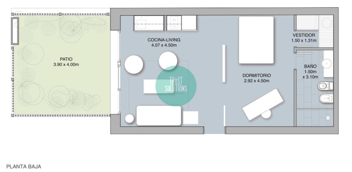 Apartamento ID.1176 - Alquiler Monoambiente Punta Carretas opcion Gge. con horno, anafe y heladera Terraza
