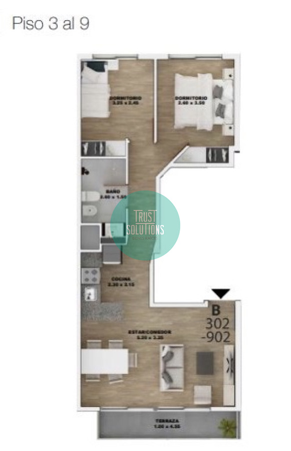 Apartamento ID.200 - Venta Ap.Centro 2D Terraza Ed.Onn Be Hache Paullier Amenities Entrega Inmediata