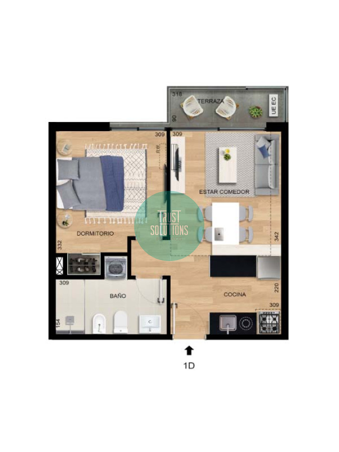 Apartamento ID.736 - Venta Ap.Malvín 1D Terraza Amenities a estrenar Ed.Nostrum Malvin Torre 1 