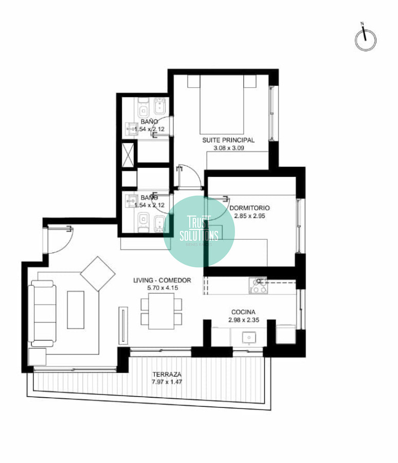 Apartamento ID.1545 - Venta Apto 2D a estrenar Brava Punta con Amenities prox mar 