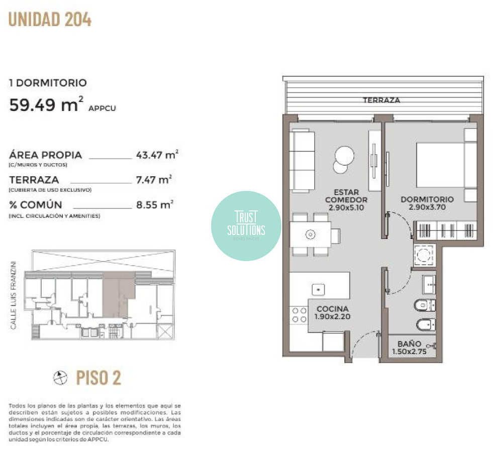 Apartamento ID.1796 - Venta 1 dormitorio Park Square