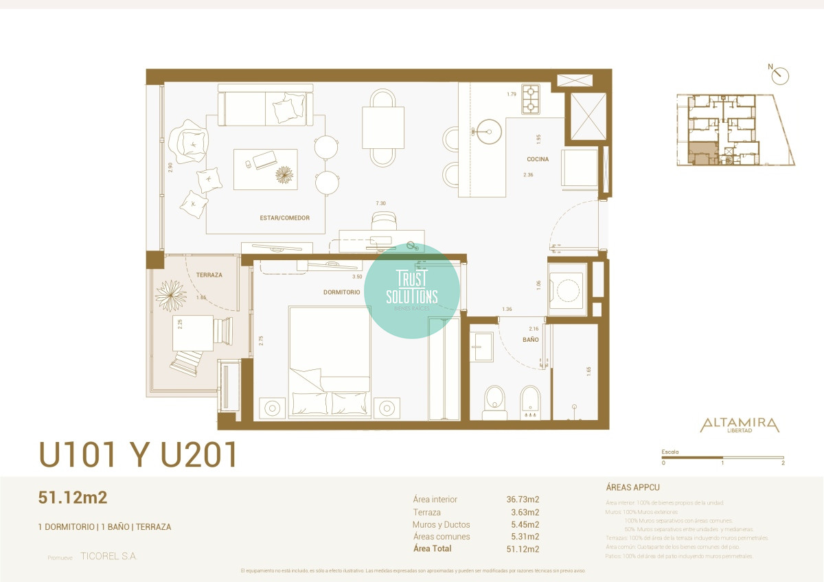 Apartamento ID.1192 - Venta Apto. Pocitos 1D 1B Amenities 