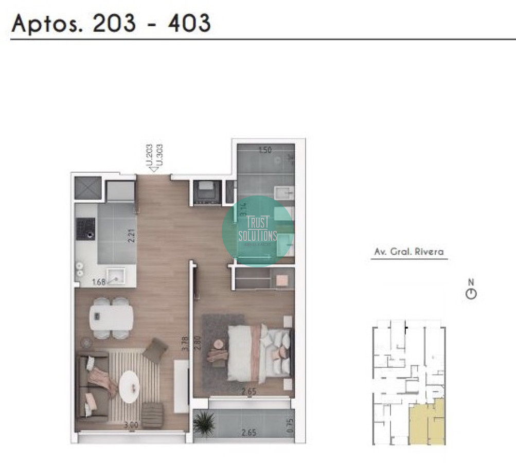 Apartamento ID.1249 - Venta Apto.Malvin 1D Terraza CON RENTA Amenities Garage opcional 