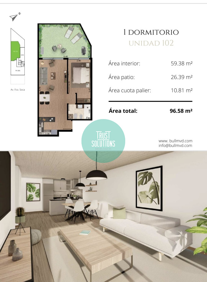 Apartamento ID.1515 - OPORTUNIDAD! Venta 1D en pocitos con alta renta.