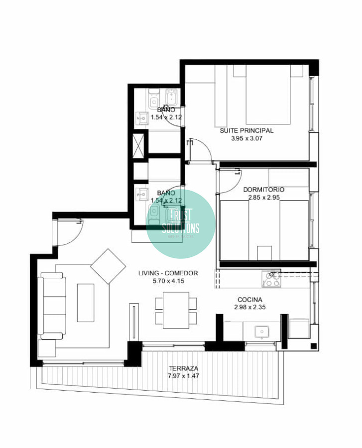 Apartamento ID.952 - Venta Apto 2D a estrenar Brava Punta prox mar con Amenities 