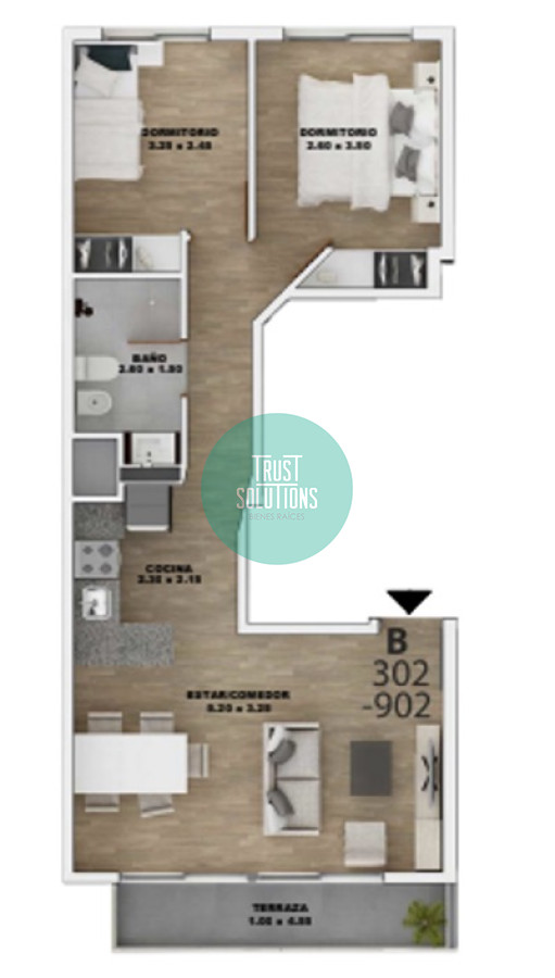 Apartamento ID.200 - Venta Ap.Centro 2D Terraza Ed.Onn Be Hache Paullier Amenities Entrega Inmediata
